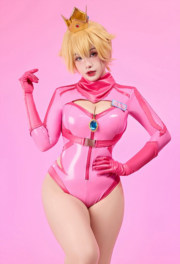マリオ ピーチ姫 コスプレ 同人 レーシングスーツ