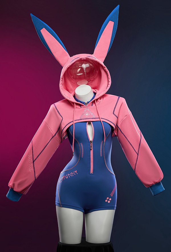 D.Va コスプレ セクシー サイバー風 ボディースーツ