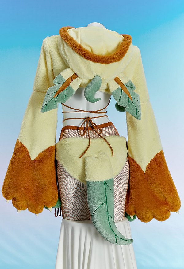 ポケモン リーフィア コスプレ ホームウェア 獣爪付き