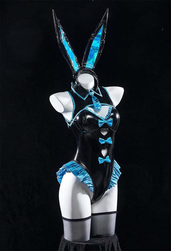 Vocal ミク コスプレ 青黒 バニーガール Vocal ミク コスプレ 青黒 バニーガール