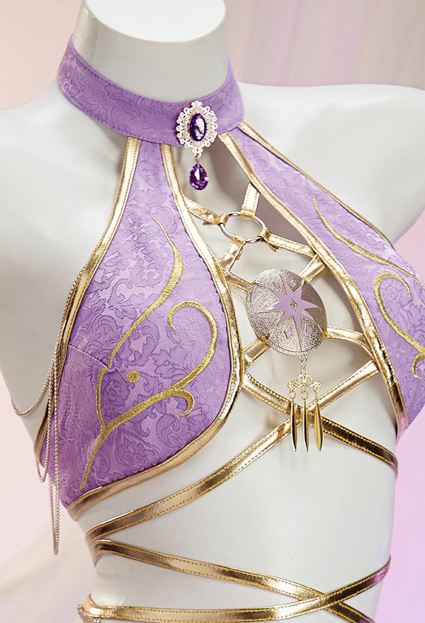 ゼルダの伝説 ゼルダ姫 セクシー コスプレ 赤・紫 踊り子 ドレス