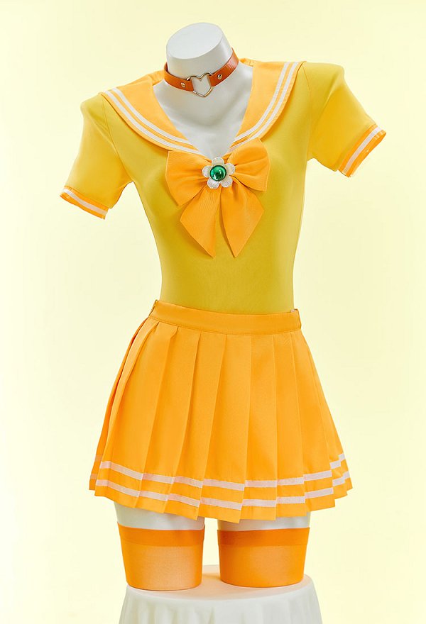 スーパーマリオ セクシー コスプレ 黄色・青色 セーラー服　