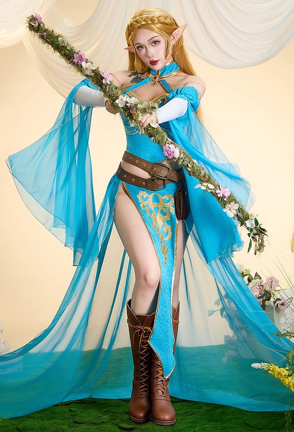 ゼルダ姫 同人 ダンサー コスプレ ドレス