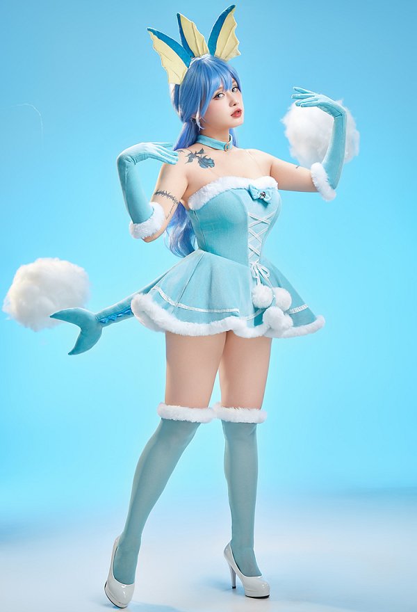 ポケモン シャワーズ セクシー コスプレ 冬 ドレス