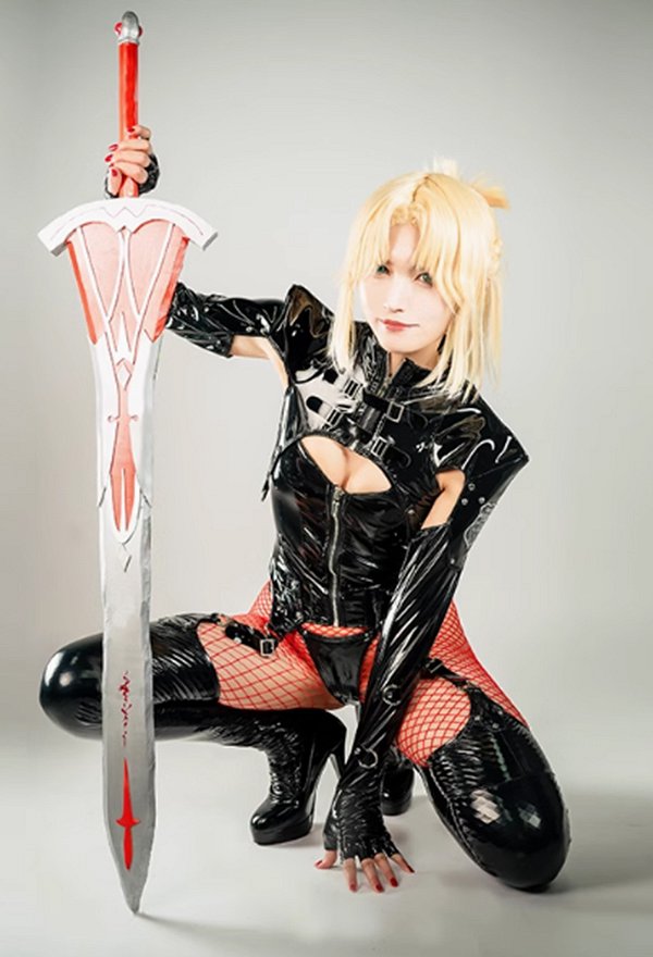 アーテリーギア-機動戦姫- X 黑暗王朝 PUレザー 黒色 セクシー ボディースーツ