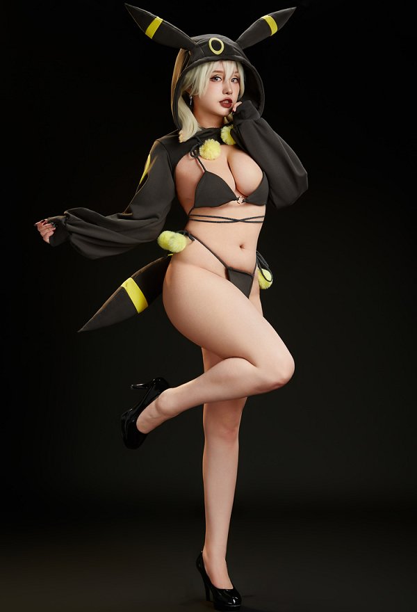 ポケモン ブラッキー セクシー コスプレ 下着 ビキニセット&コート