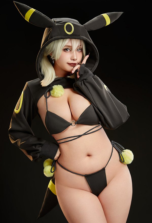 ポケモン ブラッキー セクシー コスプレ 下着 ビキニセット&コート