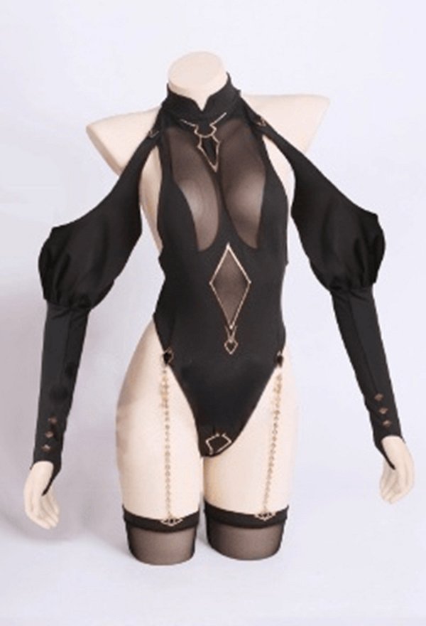 セクシー 魔女 コスプレ 半透明 ボディスーツ