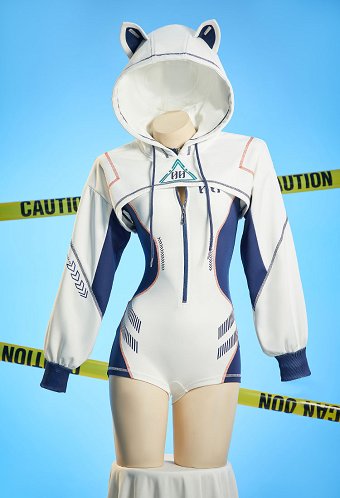 綾波レイ セクシー コスプレ サイバー風 運動 ボディースーツ