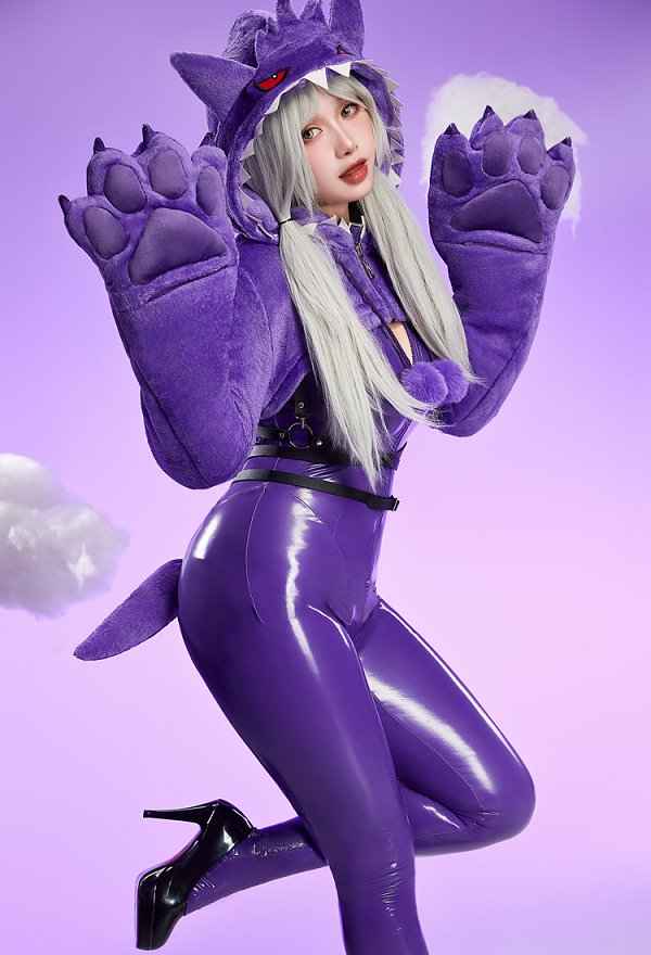ポケモン ゲンガー セクシー コスプレ ボディスーツ ポケモン ゲンガー セクシー コスプレ ボディスーツ