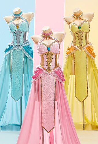 マリオ ピーチ姫 デイジー姫 ロゼッタ セクシー コスプレ コルセット ドレス