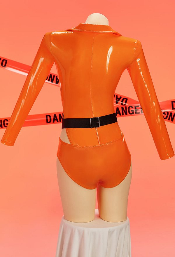 囚人服風 セクシー コスプレ ボディスーツ