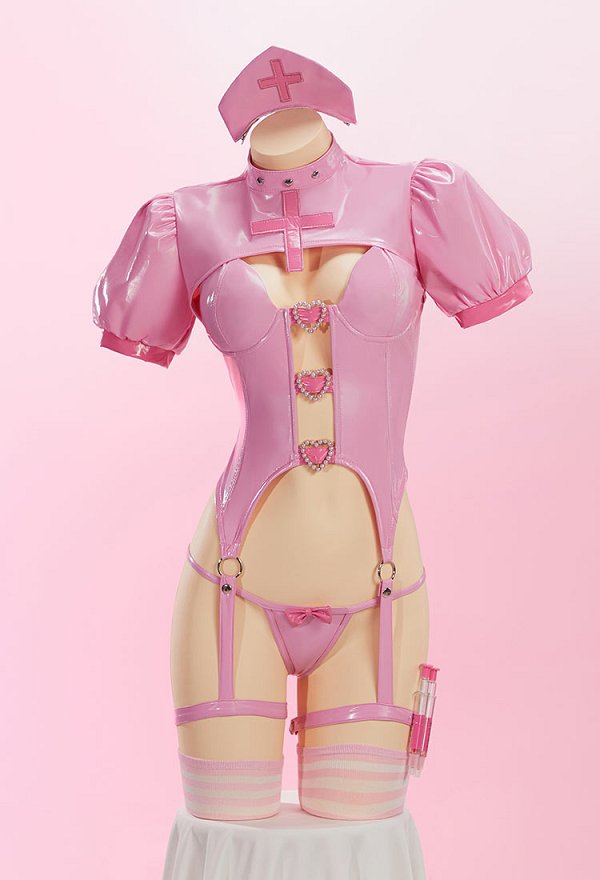 看護師 セクシー コスプレ 下着 肉球手袋付き 多色可選 看護師 セクシー コスプレ 下着 肉球手袋付き 多色可選