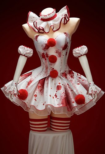 It ジョーカー ペニーワイズ セクシー コルセット ドレス セット