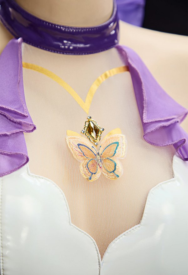 イラストライターPrincess_Ailishコラボ 鬼滅の刃 胡蝶しのぶ 花嫁 セクシー ホルターネック ボディスーツ イラストライターPrincess_Ailishコラボ 鬼滅の刃 胡蝶しのぶ 花嫁 セクシー ホルターネック ボディスーツ