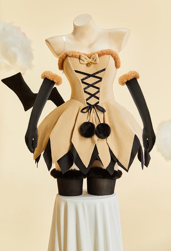 PM ミミッキュ 擬人化 セクシー コスプレ ワンピース マントとしっぽ付き