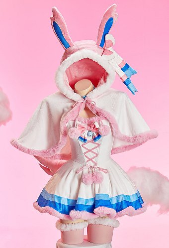 PM ニンフィア 擬人化 セクシー コスプレ ワンピース マント＆テール付き