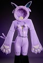 ポケ エーフィ 擬人化 セクシー コスプレ PUレザー ボディスーツ