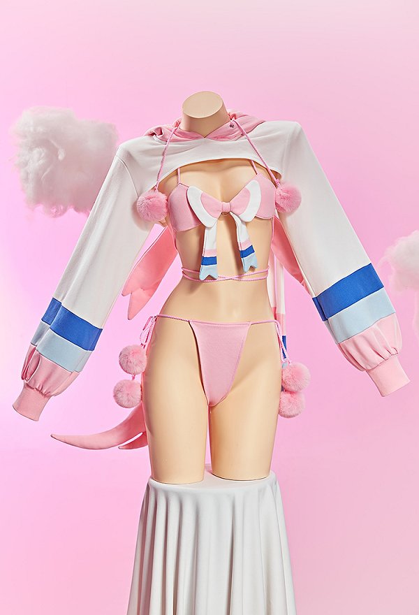PM 動物風 ビキニ スウェット しっぽ セット