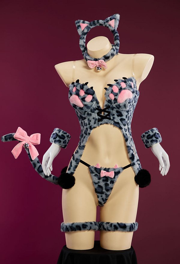 牛・トラ・ヒョウ柄 猫ちゃん セクシー コスプレ 冬用 ぬいぐるみ風 ホームウェア 牛・トラ・ヒョウ柄 猫ちゃん セクシー コスプレ 冬用 ぬいぐるみ風 ホームウェア