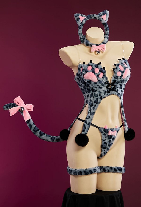 牛・トラ・ヒョウ柄 猫ちゃん セクシー コスプレ 冬用 ぬいぐるみ風 ホームウェア 牛・トラ・ヒョウ柄 猫ちゃん セクシー コスプレ 冬用 ぬいぐるみ風 ホームウェア