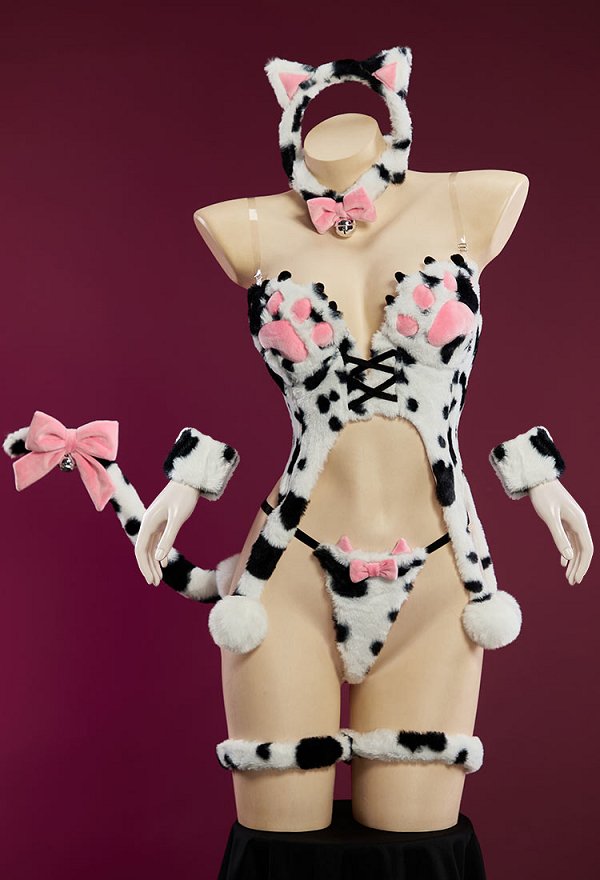 牛・トラ・ヒョウ柄 猫ちゃん セクシー コスプレ 冬用 ぬいぐるみ風 ホームウェア 牛・トラ・ヒョウ柄 猫ちゃん セクシー コスプレ 冬用 ぬいぐるみ風 ホームウェア