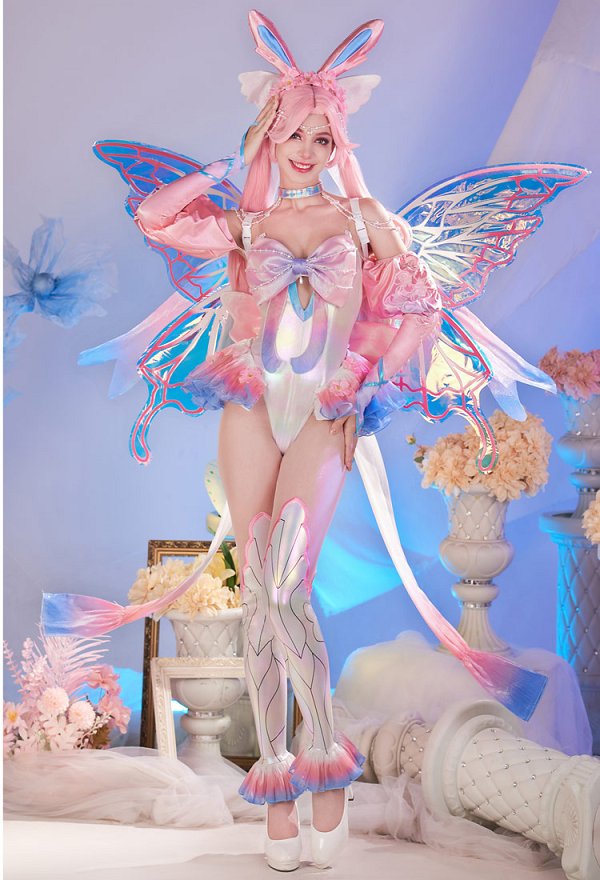 イラストライターSunset Dragonコラボ ポケットモンスター ニンフィア PM 派生服 コスプレ 衣装
