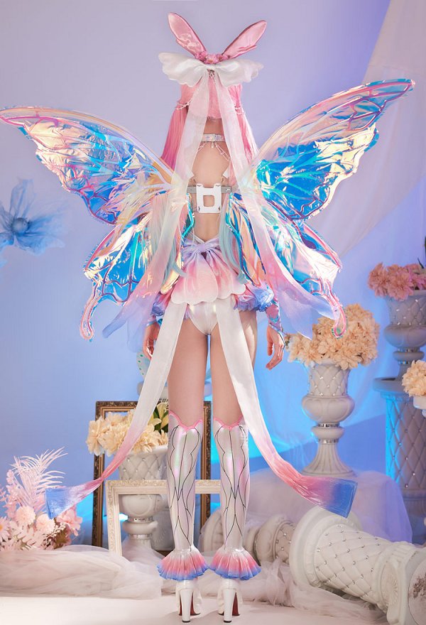 イラストライターSunset Dragonコラボ ポケットモンスター ニンフィア PM 派生服 コスプレ 衣装