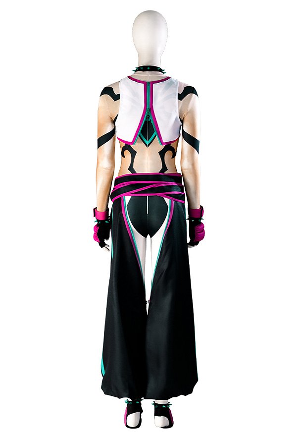 格闘対戦ゲーム コスプレ 衣装 ピンク・黒・白 格闘対戦ゲーム コスプレ 衣装 ピンク・黒・白