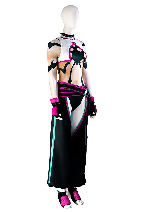 格闘対戦ゲーム コスプレ 衣装 ピンク・黒・白 格闘対戦ゲーム コスプレ 衣装 ピンク・黒・白
