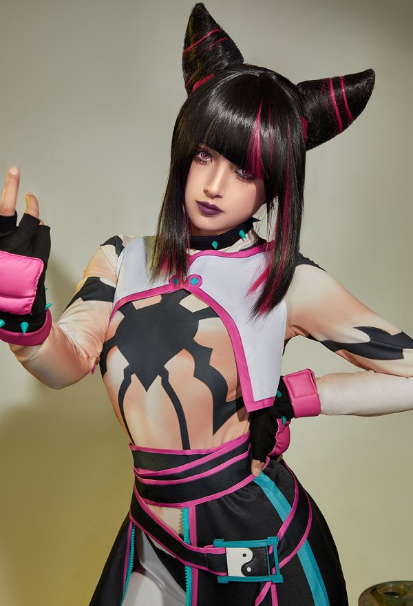 格闘対戦ゲーム コスプレ 衣装 ピンク・黒・白 格闘対戦ゲーム コスプレ 衣装 ピンク・黒・白