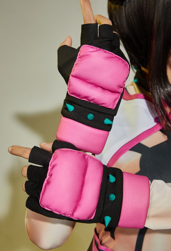 格闘対戦ゲーム コスプレ 衣装 ピンク・黒・白 格闘対戦ゲーム コスプレ 衣装 ピンク・黒・白
