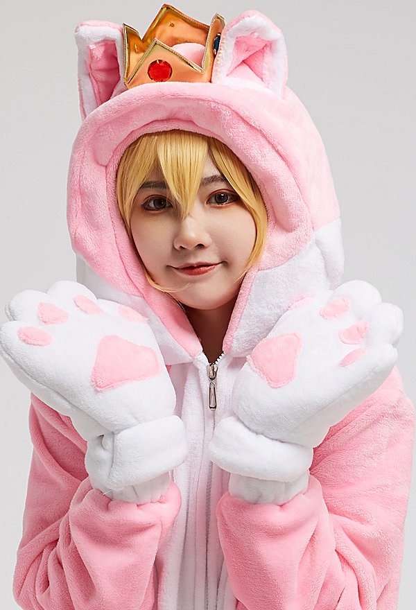 スーパーマリオ ピーチ姫 コスプレ 衣装 着ぐるみパジャマ スーパーマリオ ピーチ姫 コスプレ 衣装 着ぐるみパジャマ