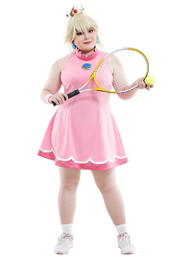 マリオ テニス プリンセス ピーチ コスプレ 衣装 プラスサイズ