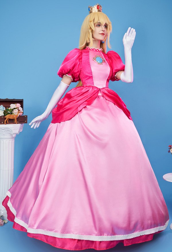 ピーチ姫 コスプレ 衣装 ピンクドレス ピーチ姫 コスプレ 衣装 ピンクドレス