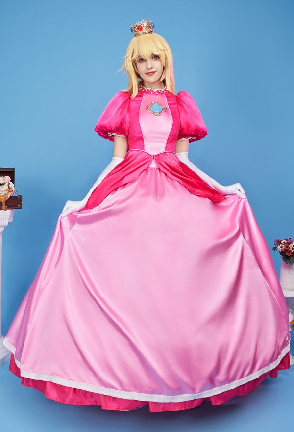 ピーチ姫 コスプレ 衣装 ピンクドレス ピーチ姫 コスプレ 衣装 ピンクドレス