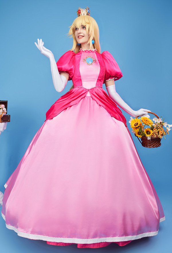 ピーチ姫 コスプレ 衣装 ピンクドレス ピーチ姫 コスプレ 衣装 ピンクドレス