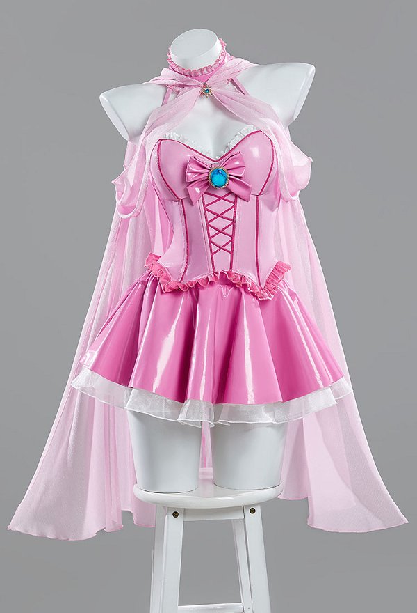 スーパーマリオ ピーチ姫 カジュアル コスプレ ピンクドレス スーパーマリオ ピーチ姫 カジュアル コスプレ ピンクドレス