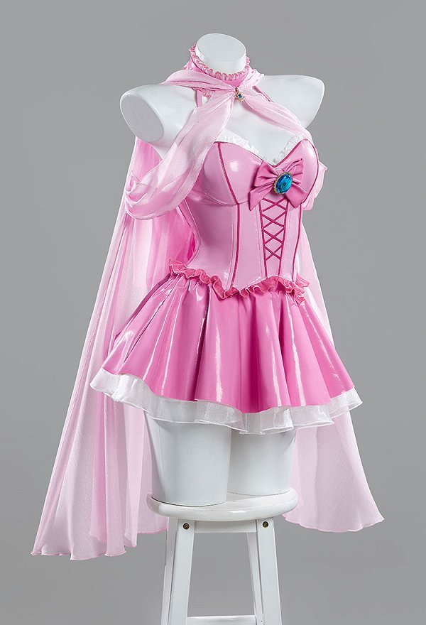 スーパーマリオ ピーチ姫 カジュアル コスプレ ピンクドレス スーパーマリオ ピーチ姫 カジュアル コスプレ ピンクドレス