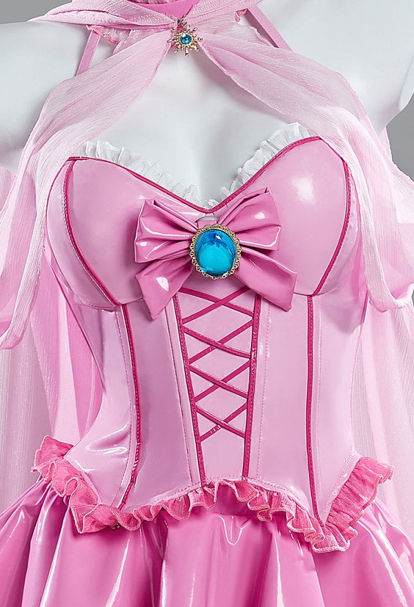 スーパーマリオ ピーチ姫 カジュアル コスプレ ピンクドレス スーパーマリオ ピーチ姫 カジュアル コスプレ ピンクドレス
