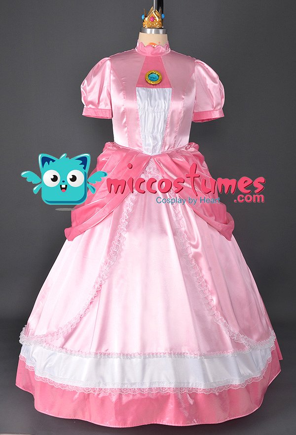 スーパーマリオブラウス ピーチ姫 コスプレ 衣装 プラスサイズ　