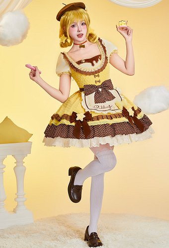 サンリオ ポムポムプリン 擬人化 コスプレ ロリータ ドレス