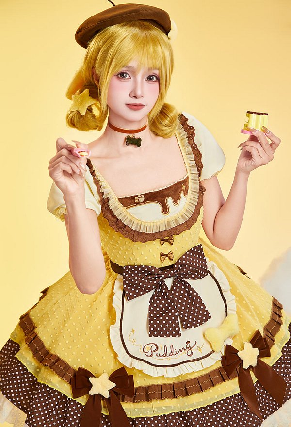 サンリオ ポムポムプリン 擬人化 コスプレ ロリータ ドレス