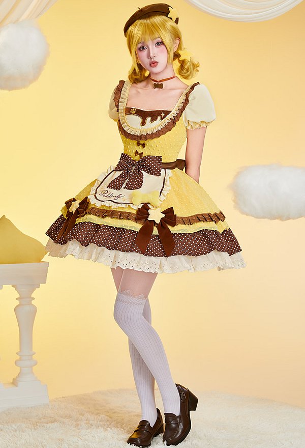 サンリオ ポムポムプリン 擬人化 コスプレ ロリータ ドレス