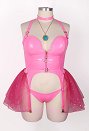 プラスサイズ ピーチ姫 コスプレ セクシー ピンク 下着