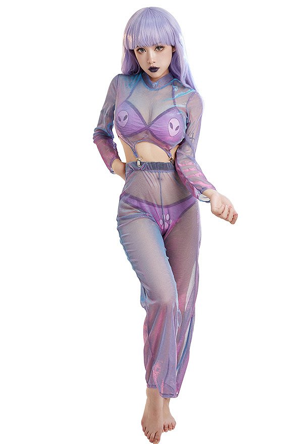 水着 女性用 エイリアンパターン ビキニセット