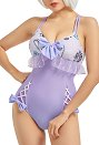 女性 紫 水着 レディース 可愛い 夏 ビキニ
