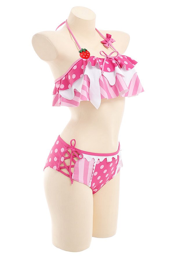 女性用 いちごミルク柄 水着