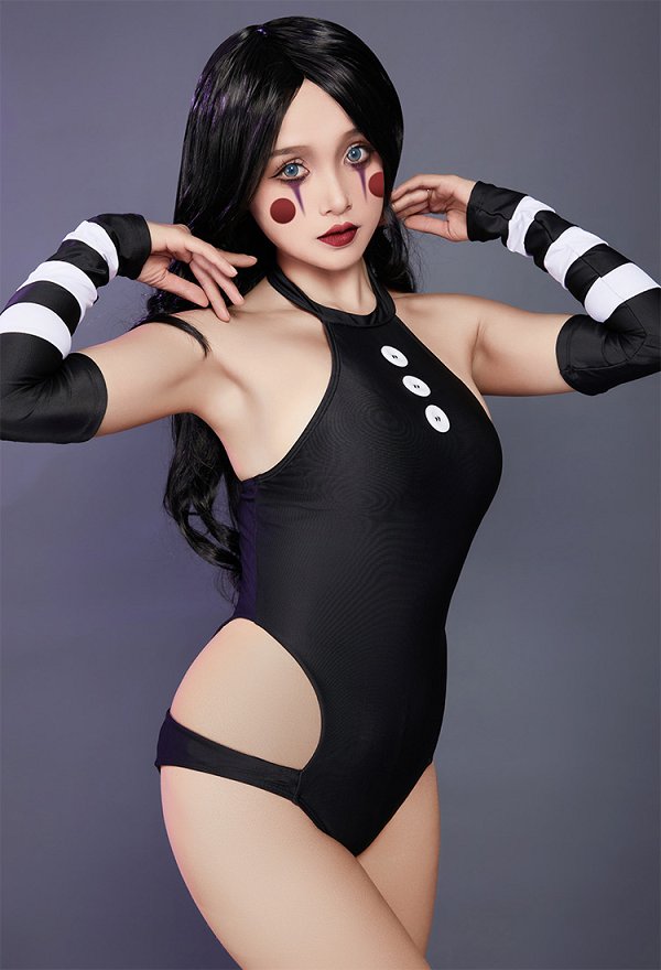 FNAF2 Puppet パペット コスプレ 水着 黒白 FNAF2 Puppet パペット コスプレ 水着 黒白