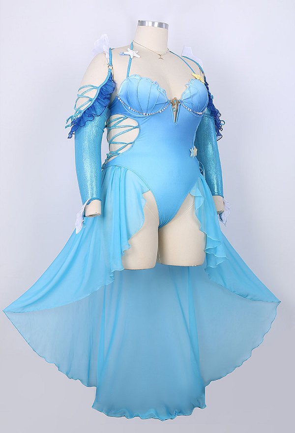 ポケモン シャワーズ コスプレ セクシー 水着 青色 プラスサイズ ポケモン シャワーズ コスプレ セクシー 水着 青色 プラスサイズ